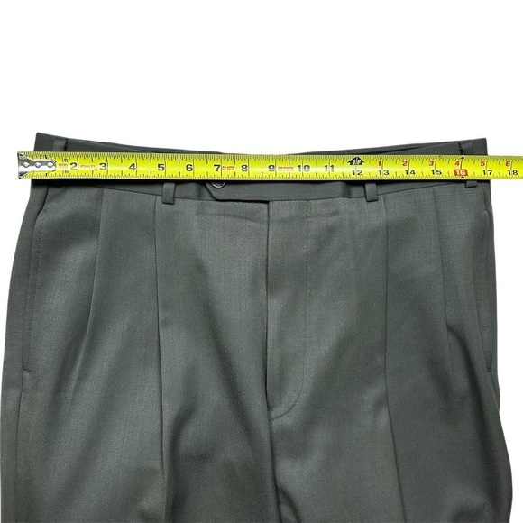 Brooks Brothers Men's Green Wool Dress Pants 34x32 Formal - Picture 6 of 9